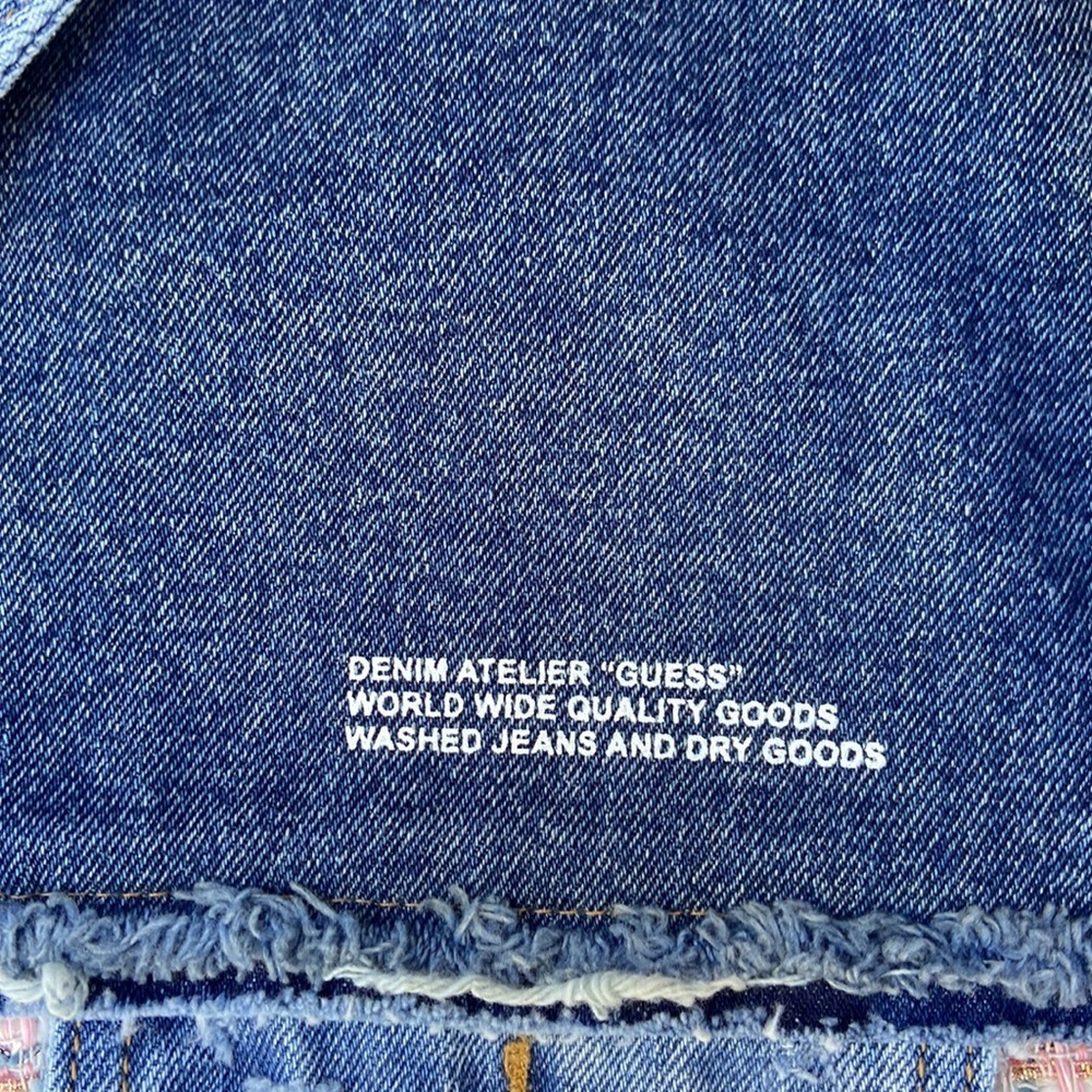 New GUESS Women’s Patchwork Denim Jacket - Picture 6 of 7